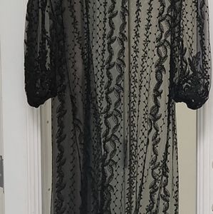 Zara size small overlay lace maxi dress